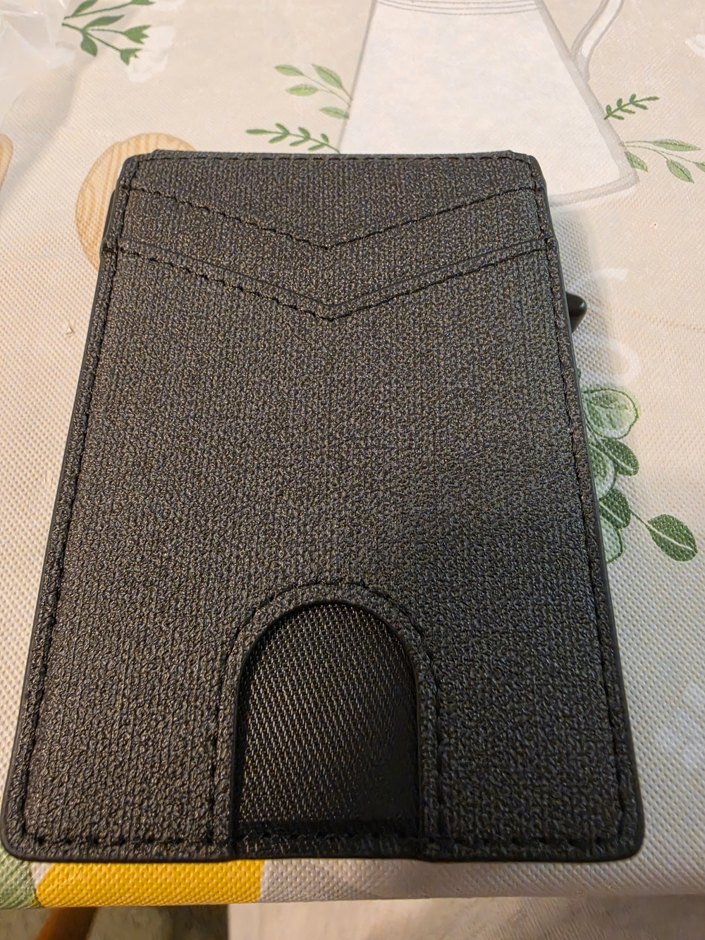 Sleek Minimalist Magnetic Black Denim Card Holder Wallet